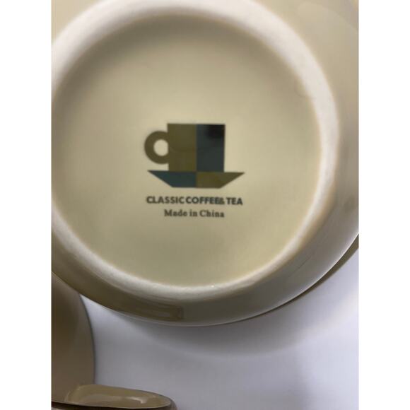 Porcelain Tea Mixed Colors Tan & Purple Glazed Teapot Teacup - Picture 8 of 8